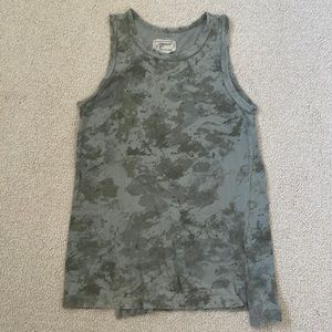 Current Elliot Distressed Camo Tank Top